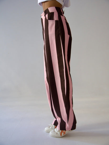 Jeans Clarissa Marrón y Rosa