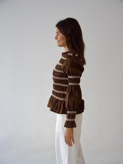 Blusa Eloise Marrón