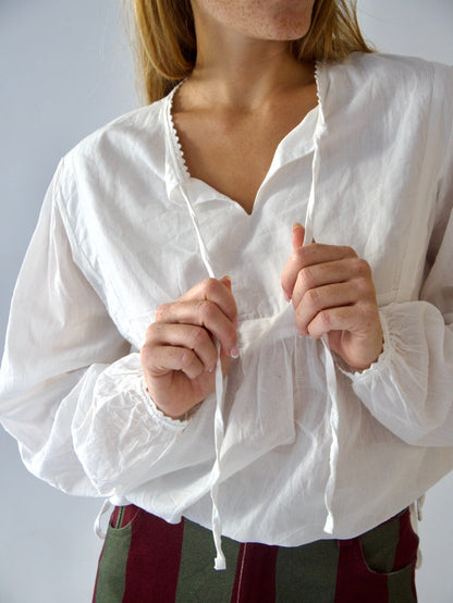 White Violet Blouse