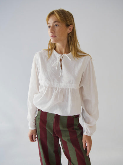White Violet Blouse