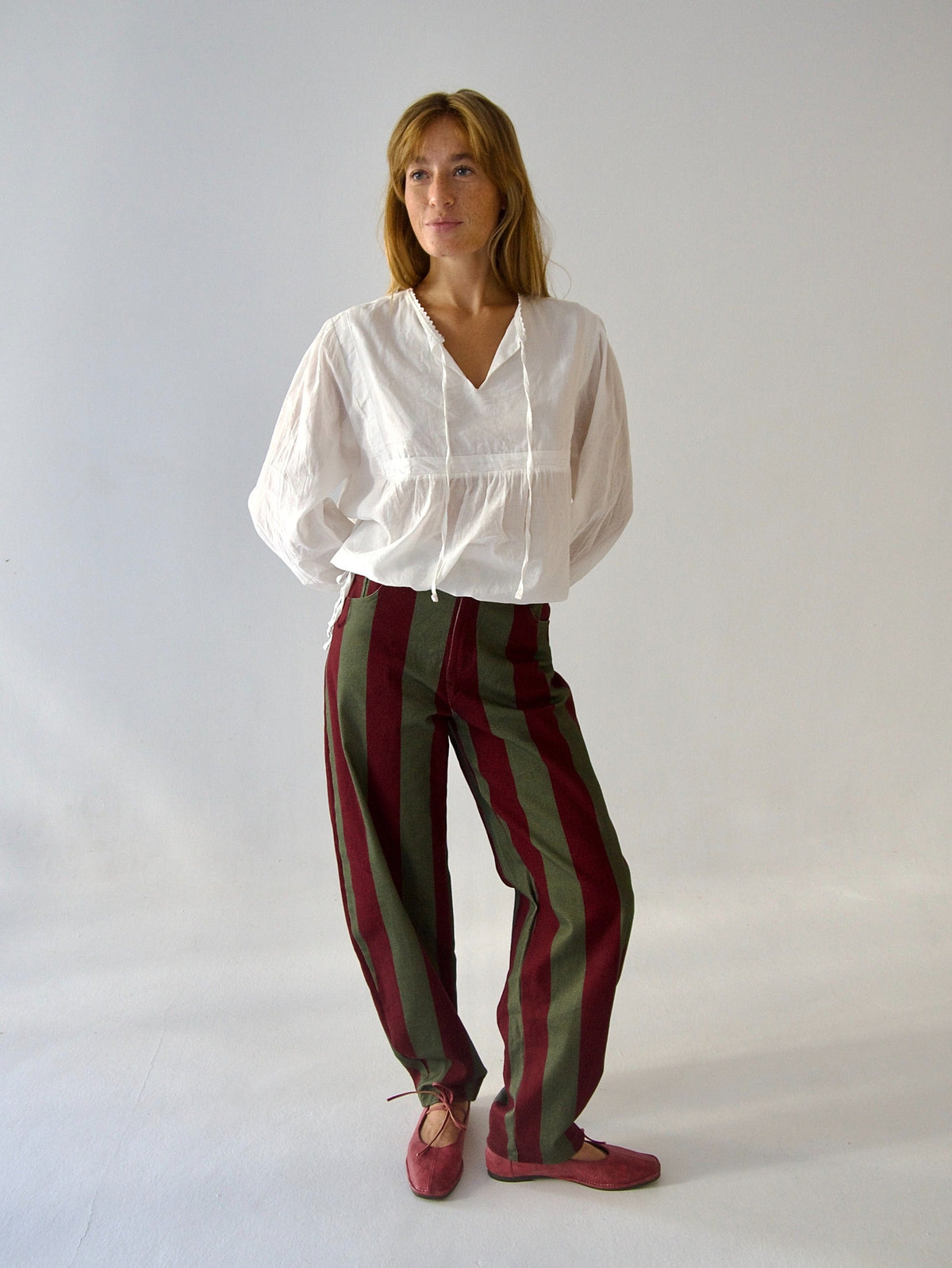 White Violet Blouse