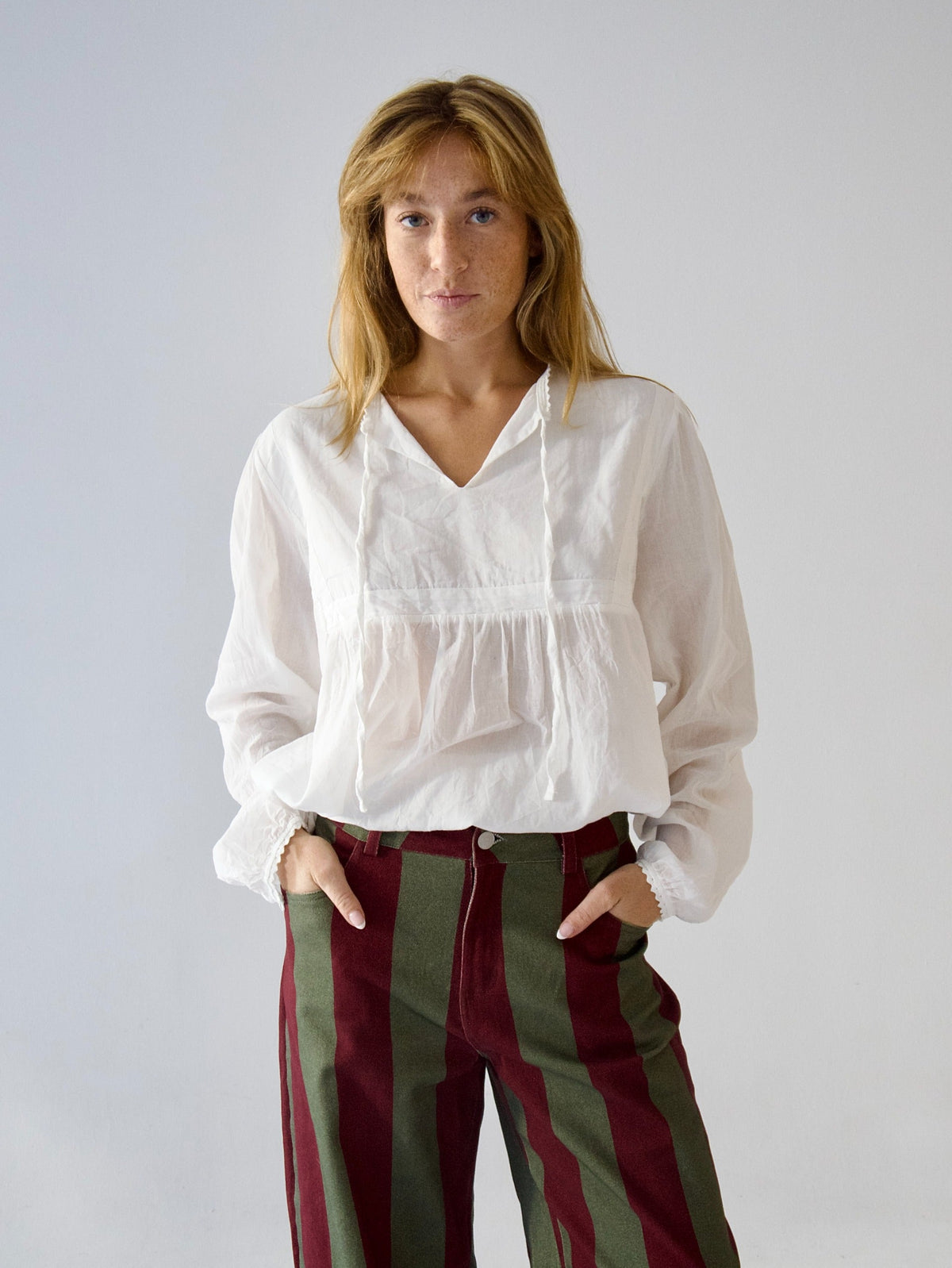 White Violet Blouse