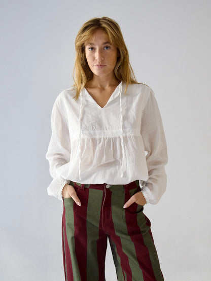 White Violet Blouse