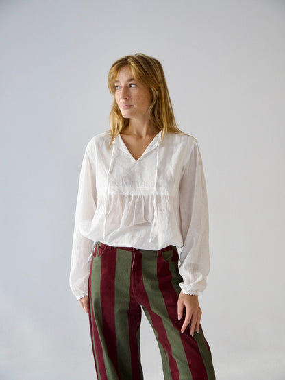 White Violet Blouse