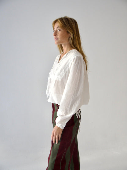 White Violet Blouse
