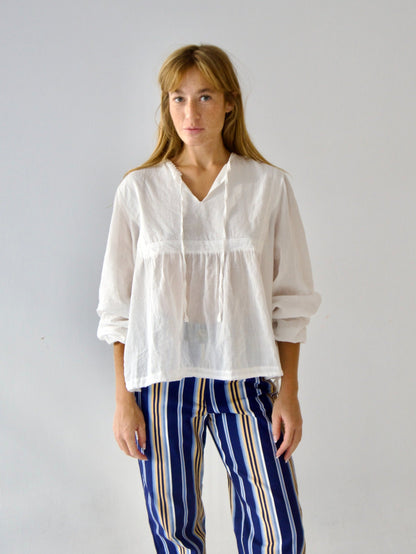 White Violet Blouse