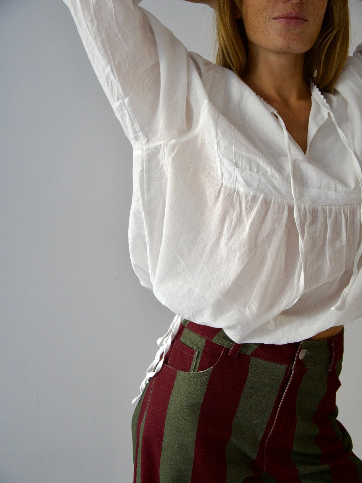 White Violet Blouse