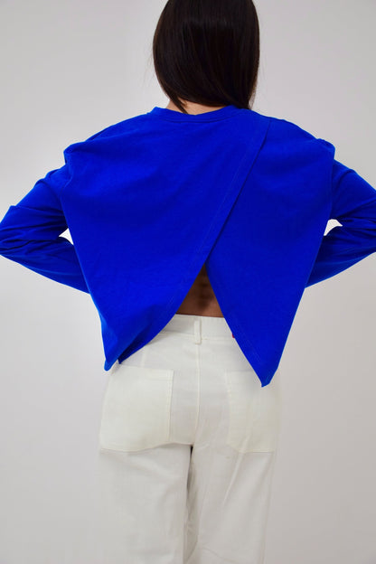 Camiseta Ágata Manga Larga Azul