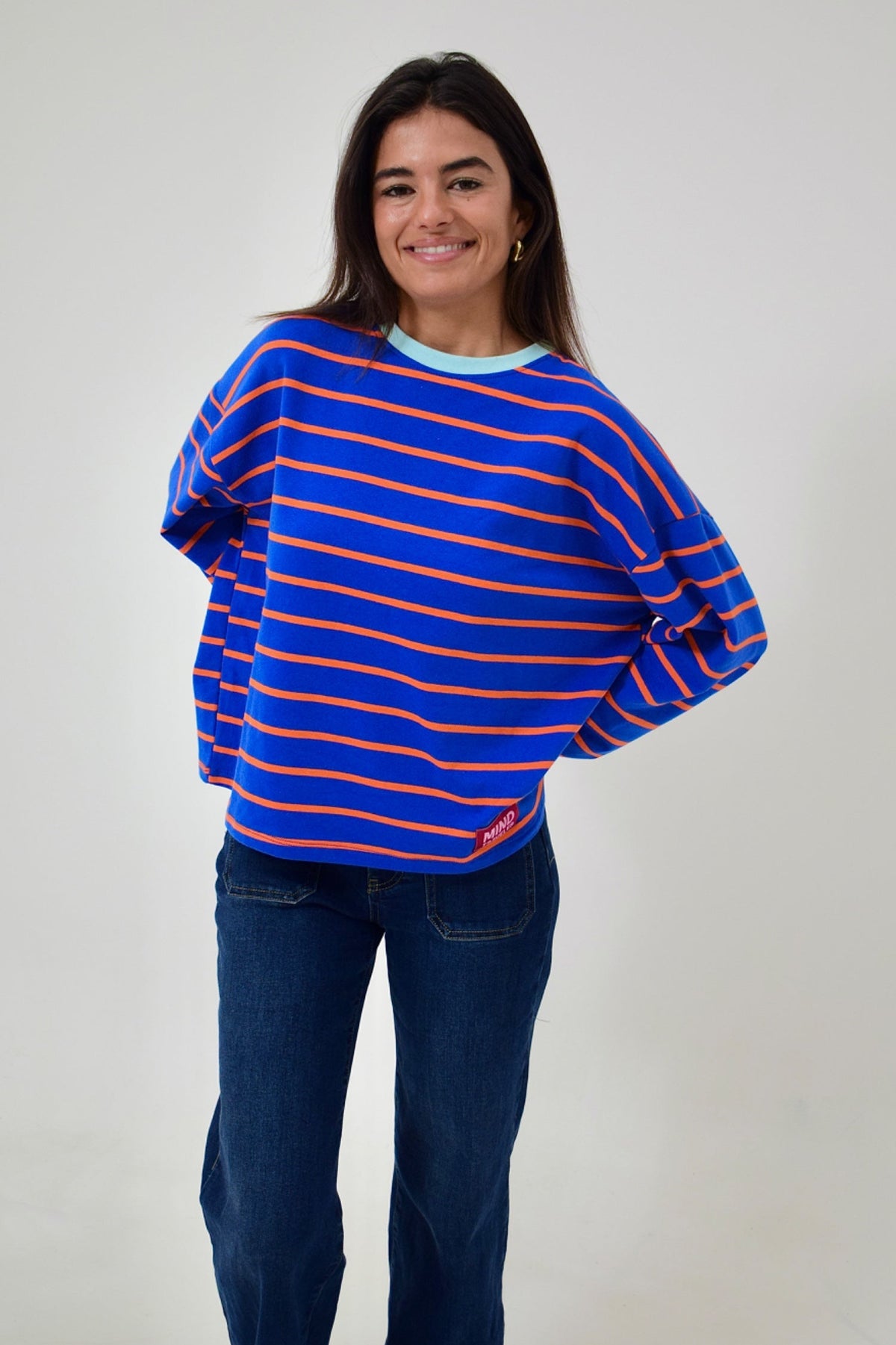 Camiseta Míriam Azul y Naranja