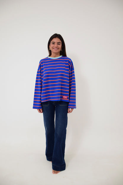 Camiseta Míriam Azul y Naranja