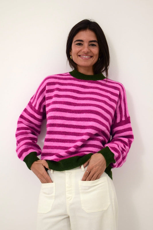 Jersey Pia Rosa y Verde