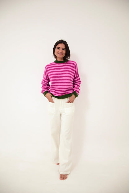 Jersey Pia Rosa y Verde