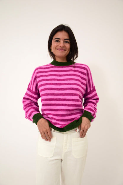 Jersey Pia Rosa y Verde