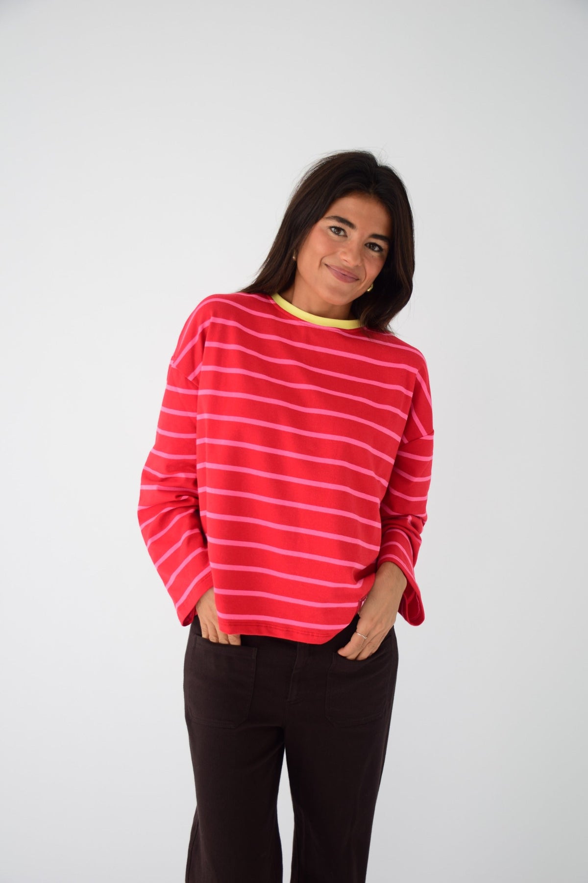 Camiseta Míriam Rojo y Rosa