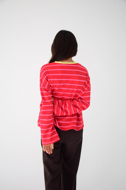 Camiseta Míriam Rojo y Rosa