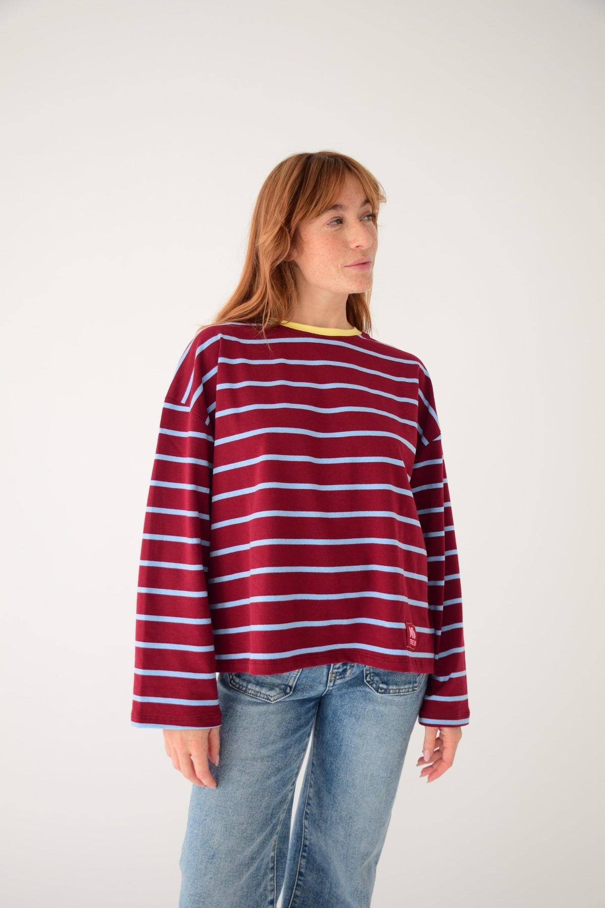 Camiseta Míriam Burgundy y Celeste