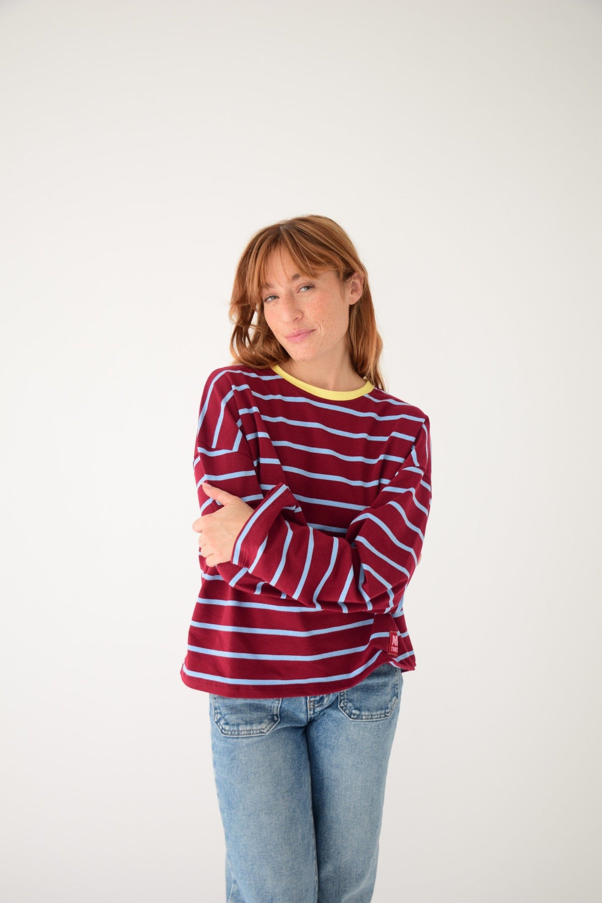 Camiseta Míriam Burgundy y Celeste