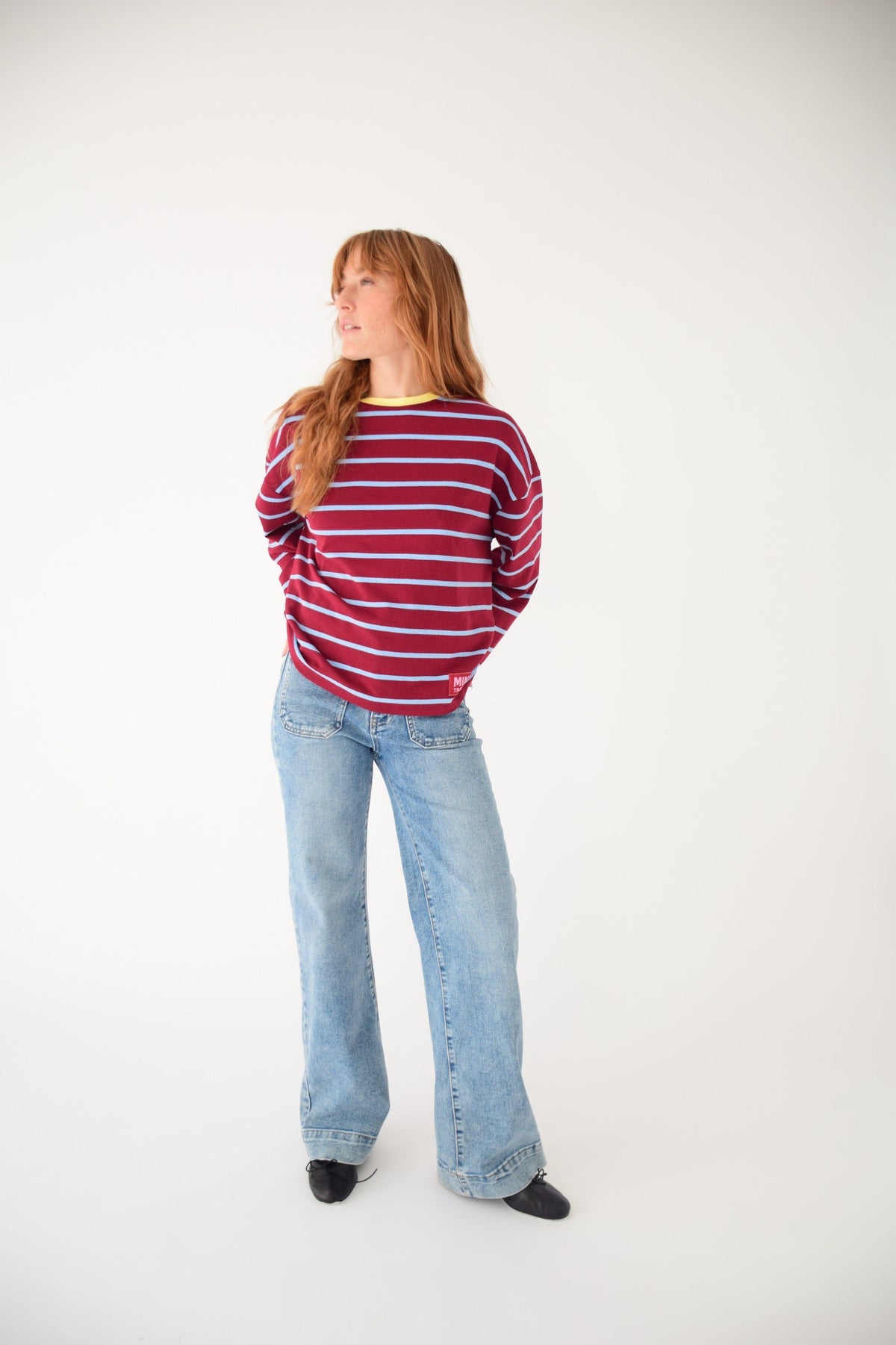 Camiseta Míriam Burgundy y Celeste
