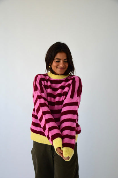 Jersey Pia Burgundy y Rosa