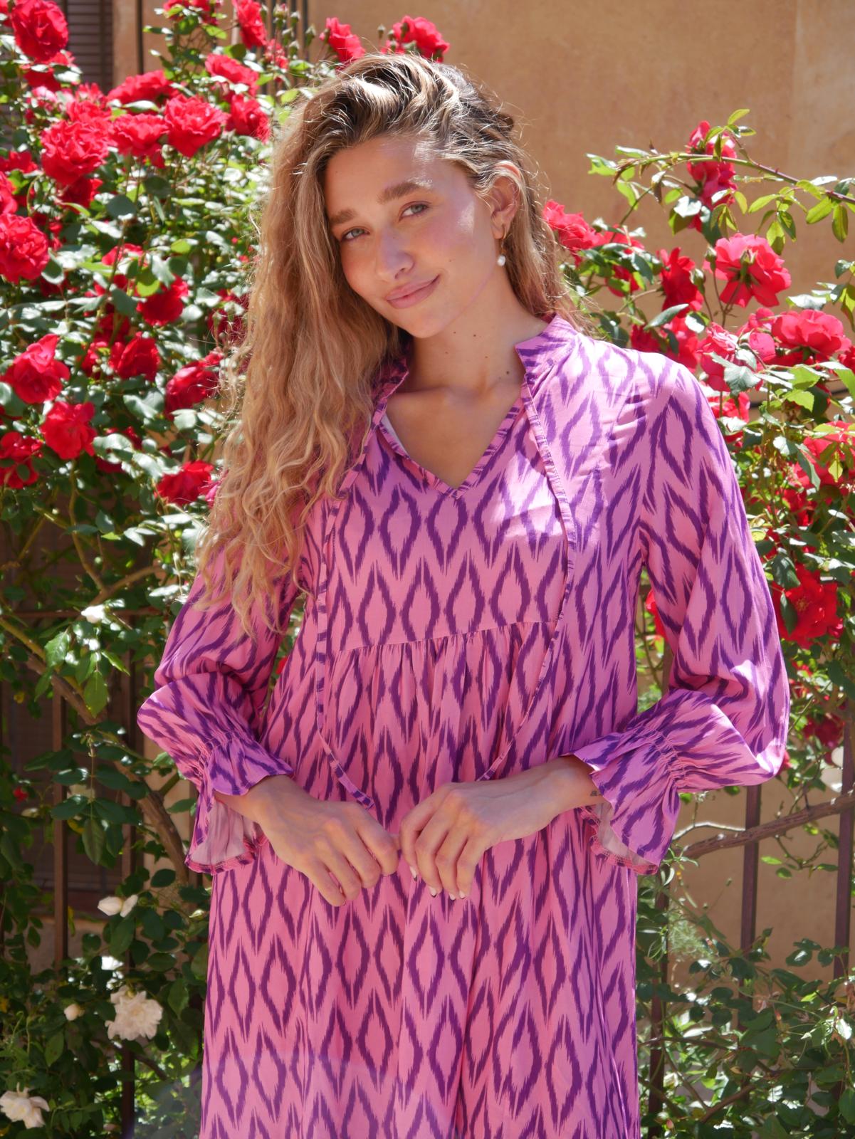 Vestido Allegra Rombos Morado