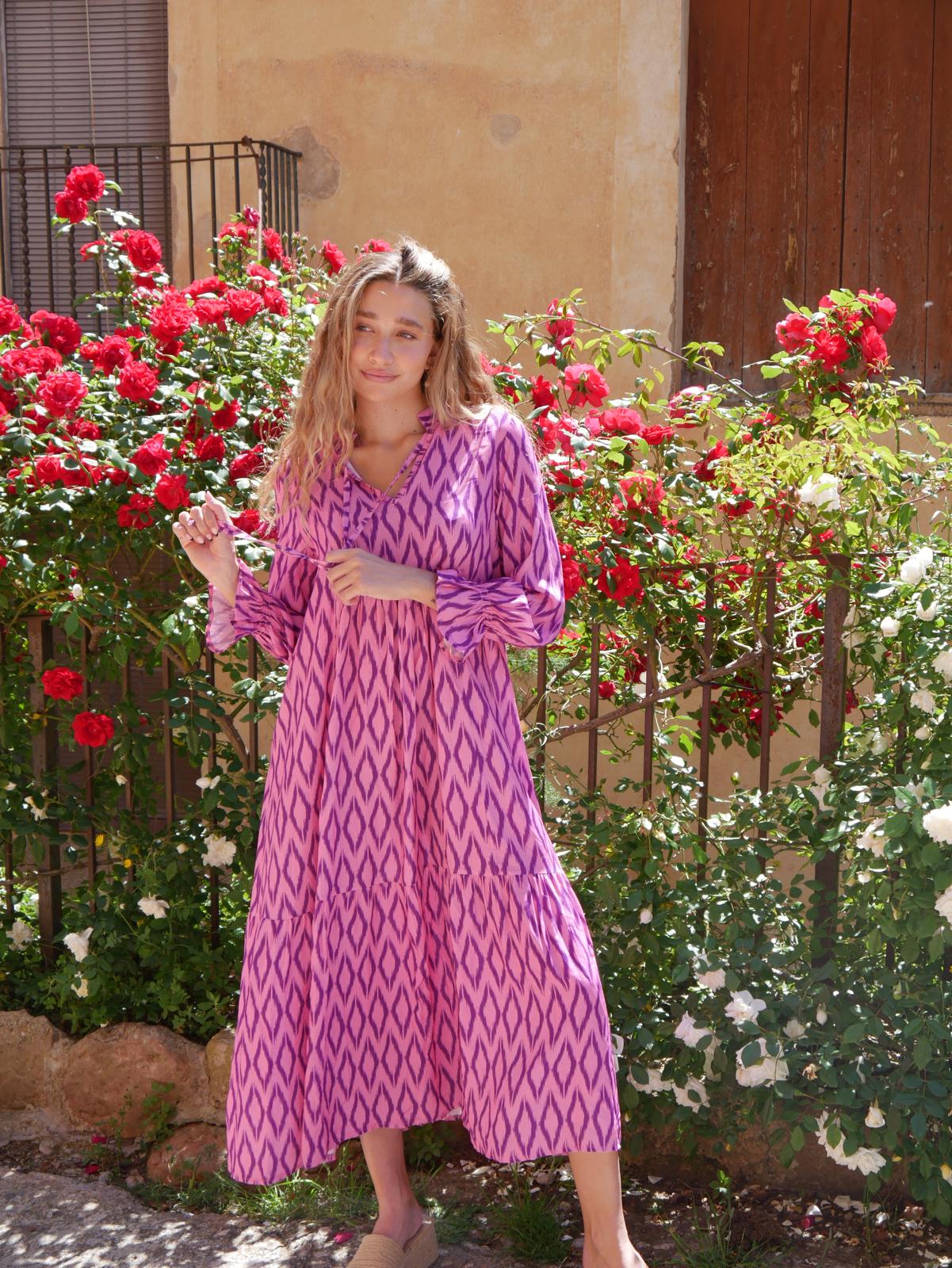 Vestido Allegra Rombos Morado