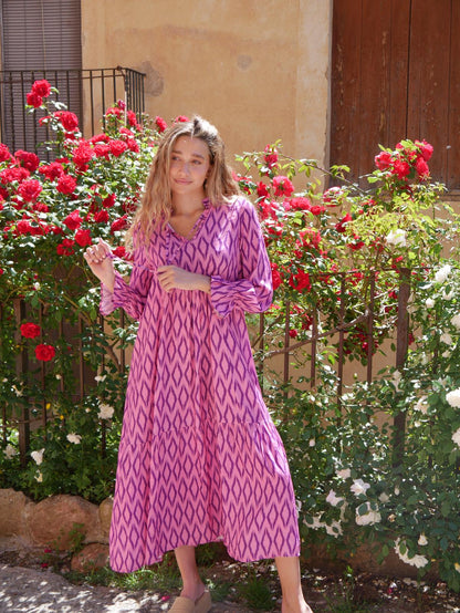 Vestido Allegra Rombos Morado