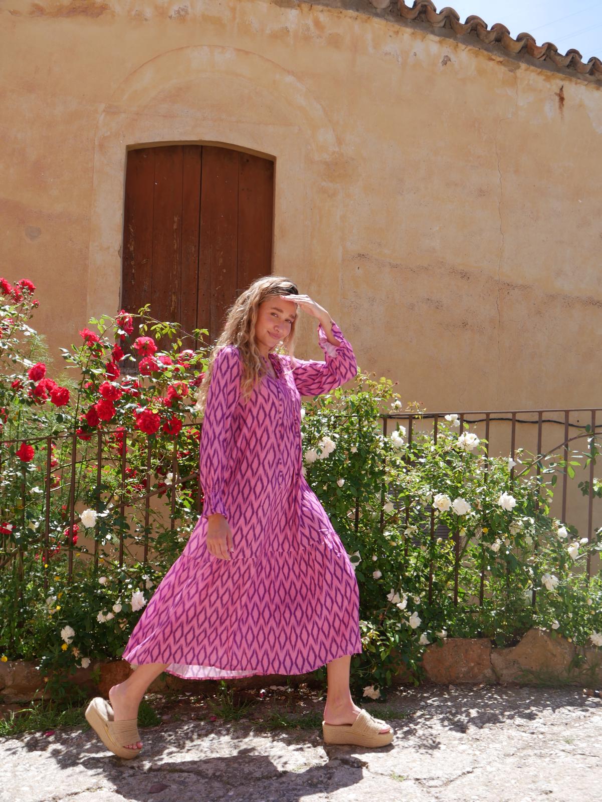 Vestido Allegra Rombos Morado