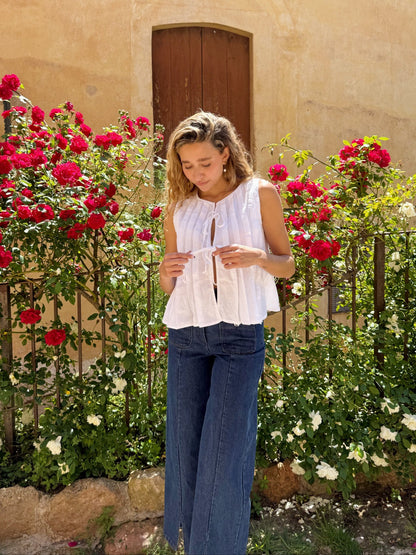 Top Gigi Blanco Lino