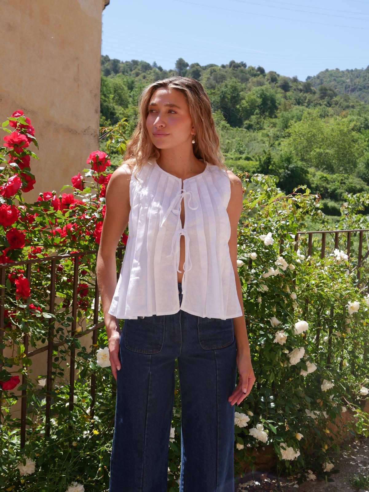 Top Gigi Blanco Lino