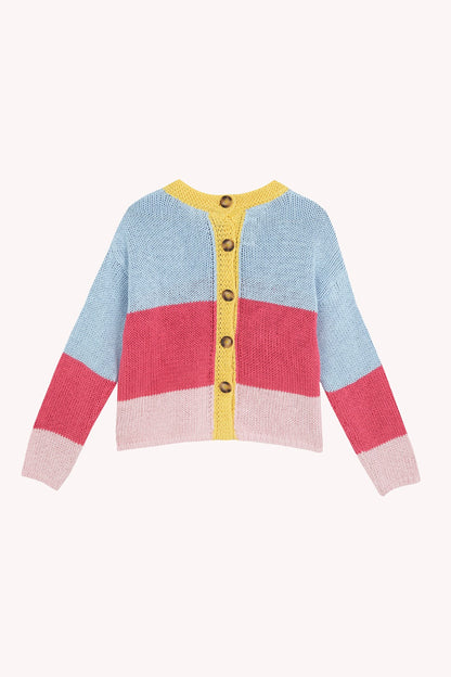 Jersey Jana Azul y Rosa Algodón