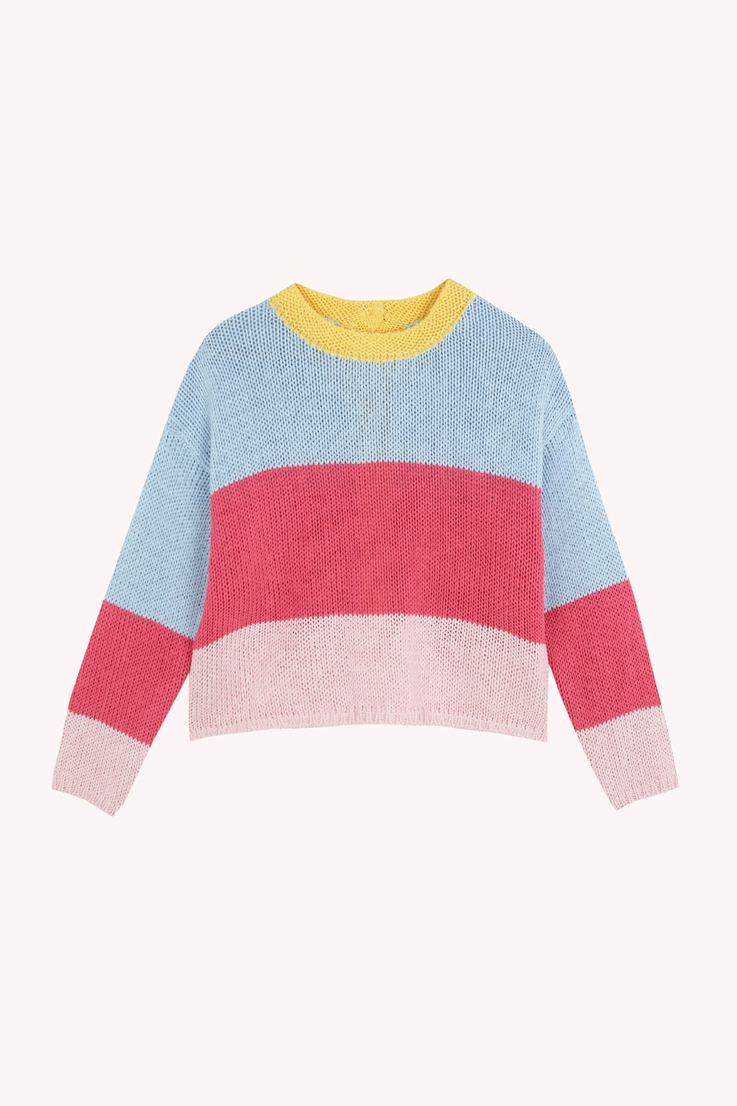 Jersey Jana Azul y Rosa Algodón