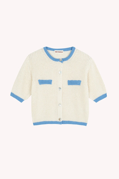 Mia White Cotton Cardigan