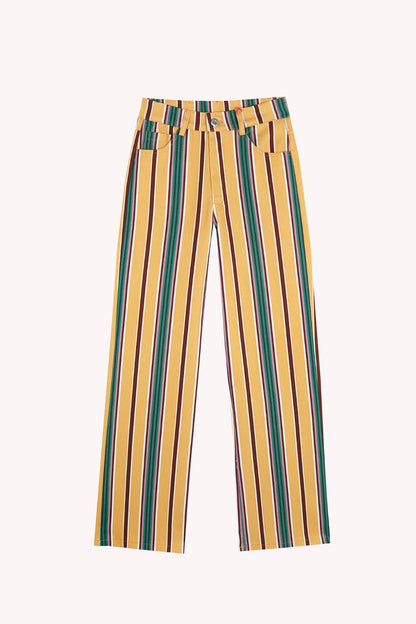 Inés Striped Yellow Jeans 