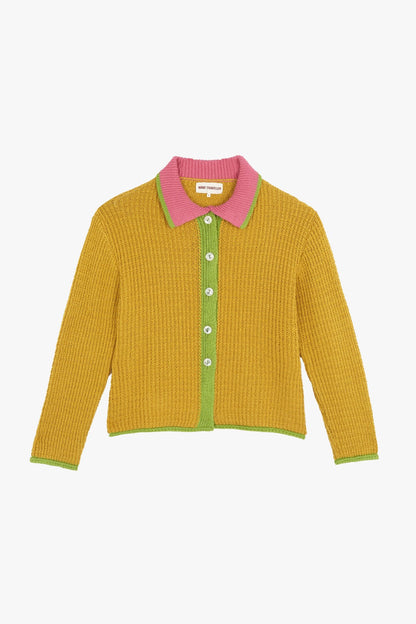 Tina Mustard Cotton Cardigan