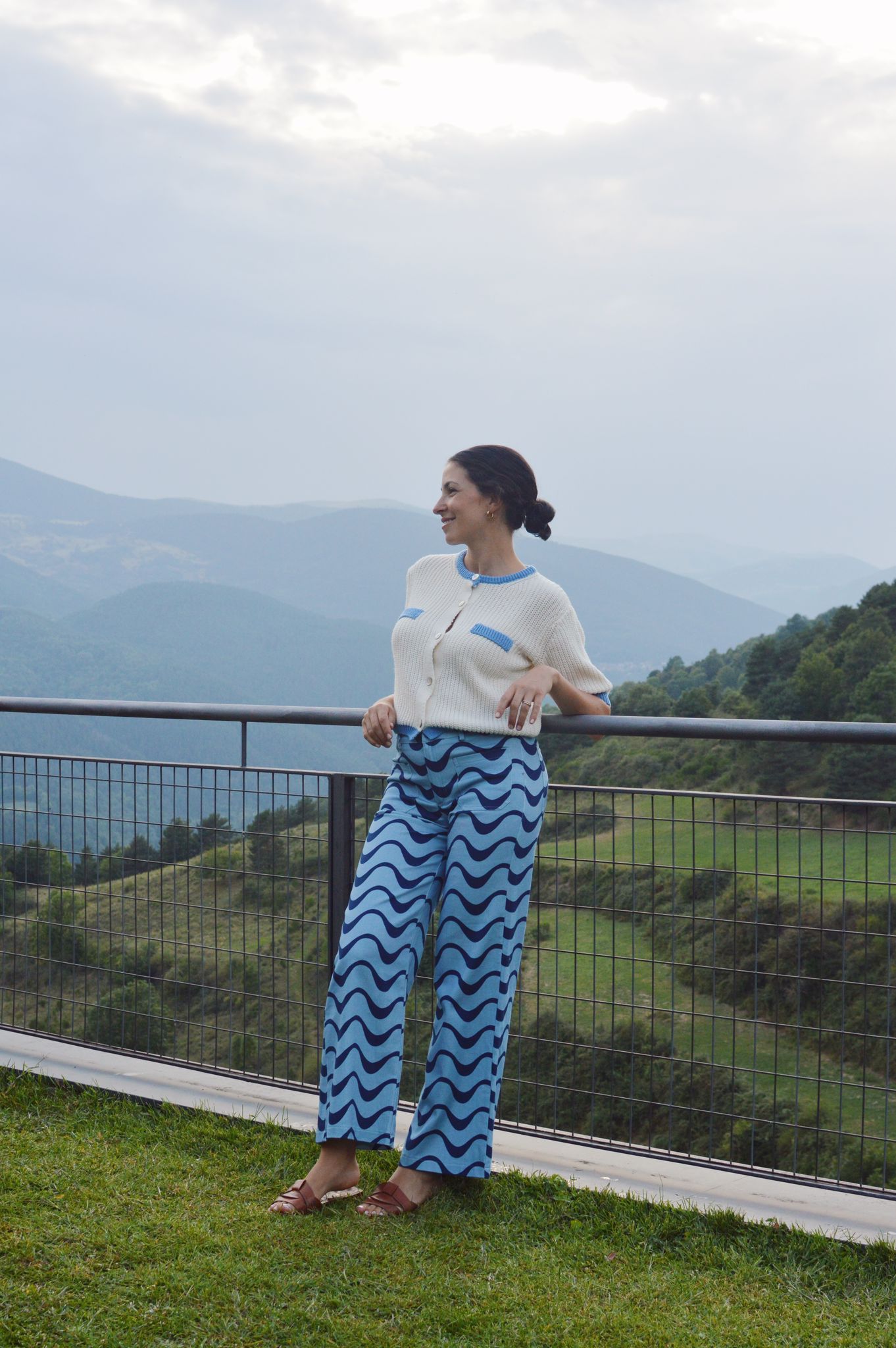 Mia White Cotton Cardigan