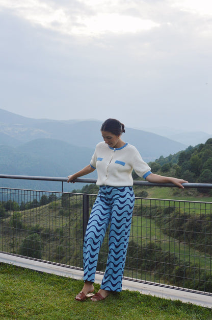 Mia White Cotton Cardigan