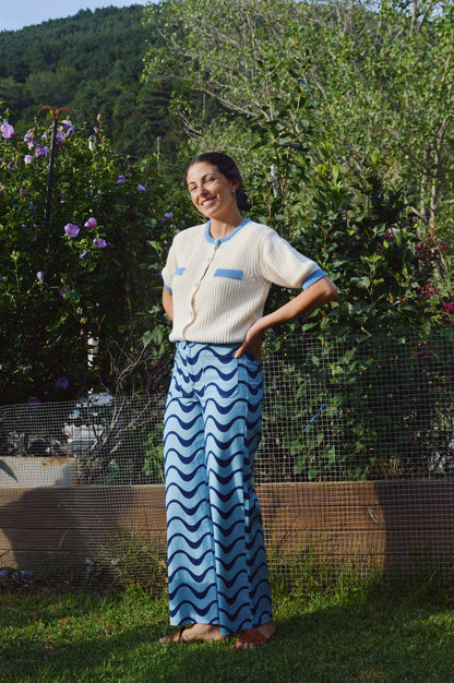 Mia White Cotton Cardigan