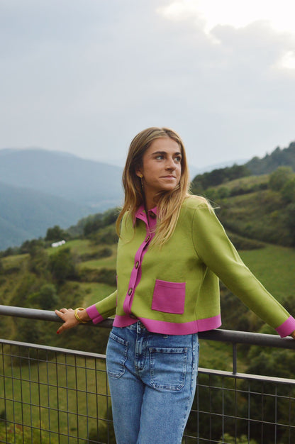 Green Dahlia Cardigan