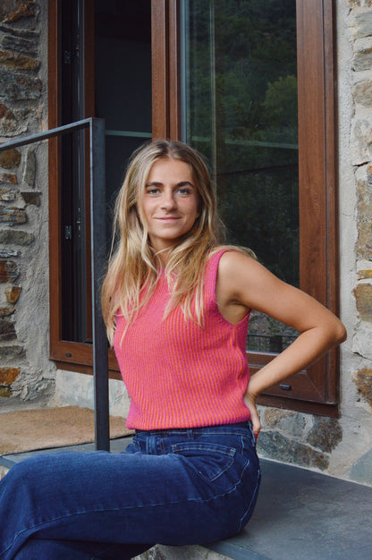 Rita Pink Orange Vest