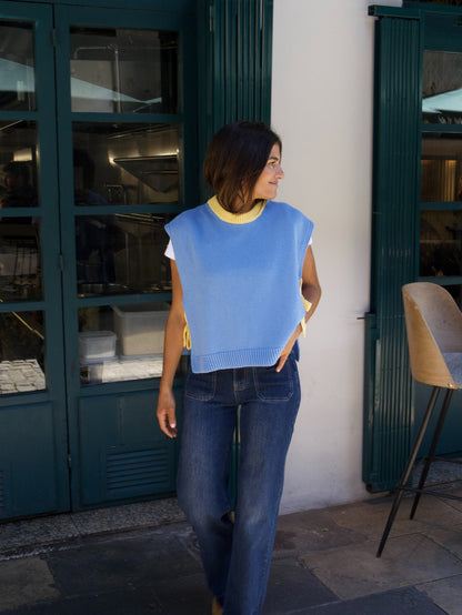 Julieta Blue and Yellow Vest