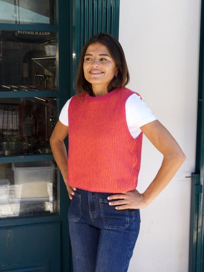 Rita Pink Orange Vest