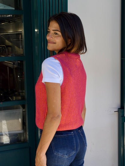 Rita Pink Orange Vest