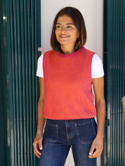 Rita Pink Orange Vest