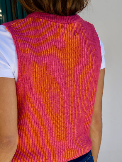 Rita Pink Orange Vest