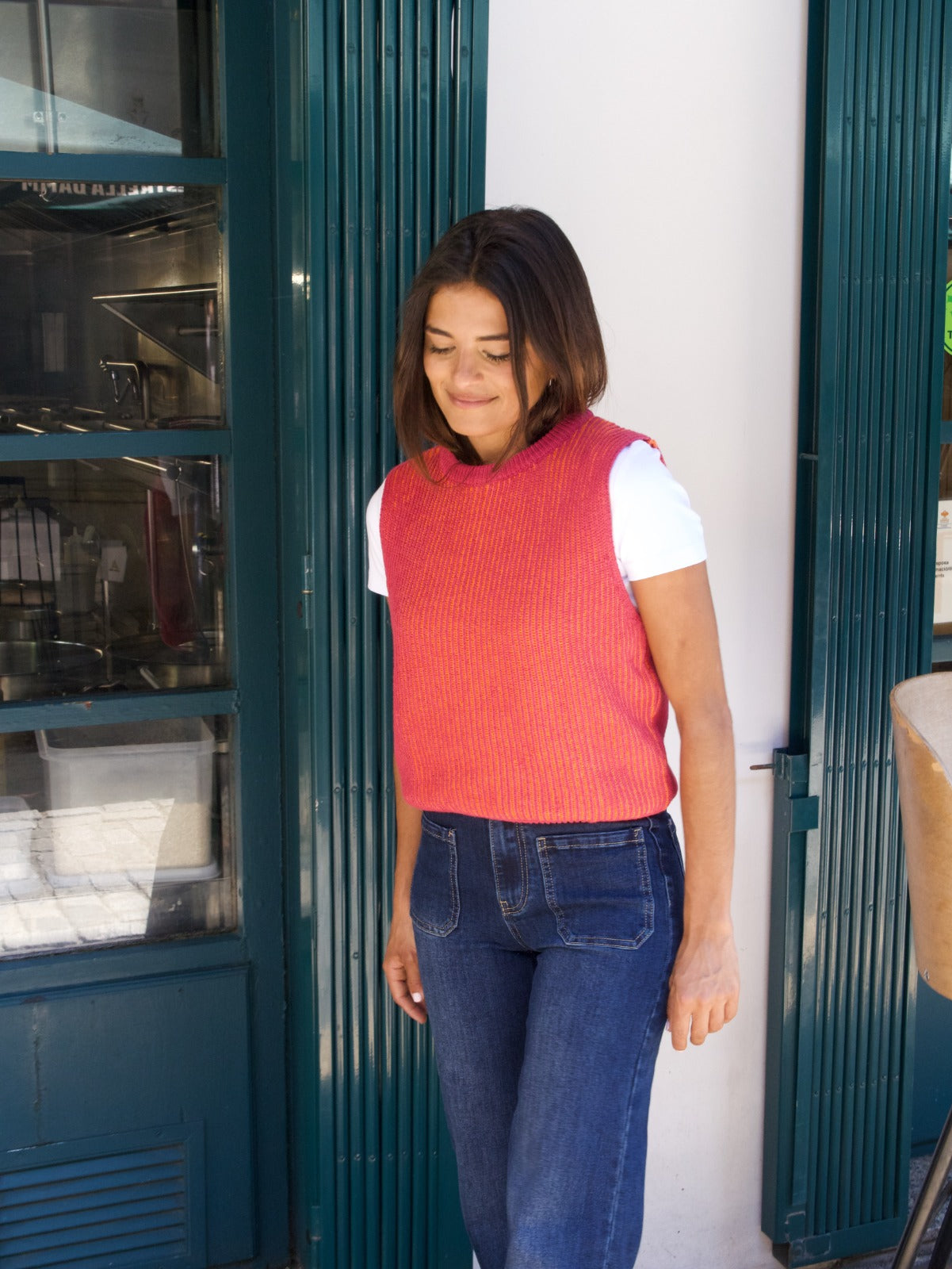 Rita Pink Orange Vest