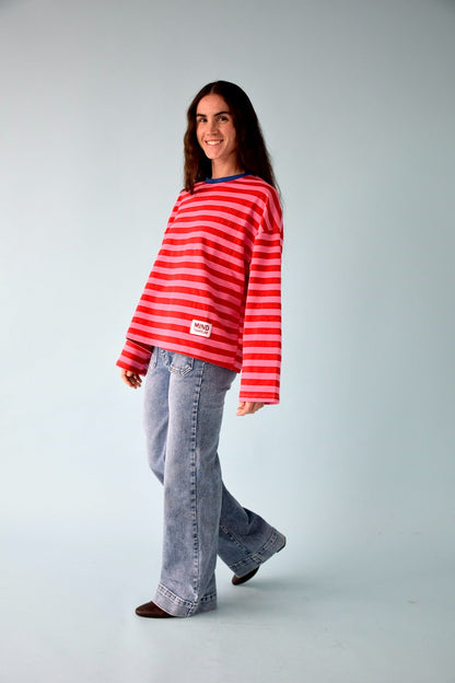 Camiseta Núria Rosa y Rojo