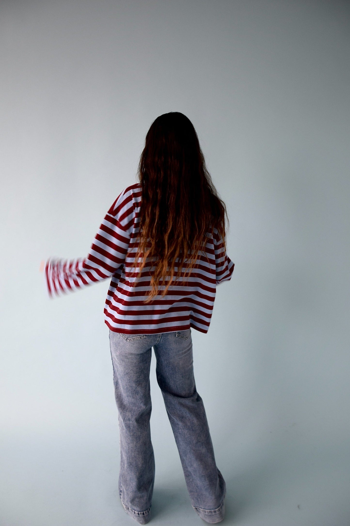 Camiseta Núria Azul y Burgundy