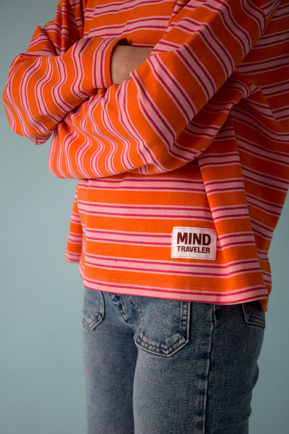 Camiseta Pipa Naranja y Fucsia