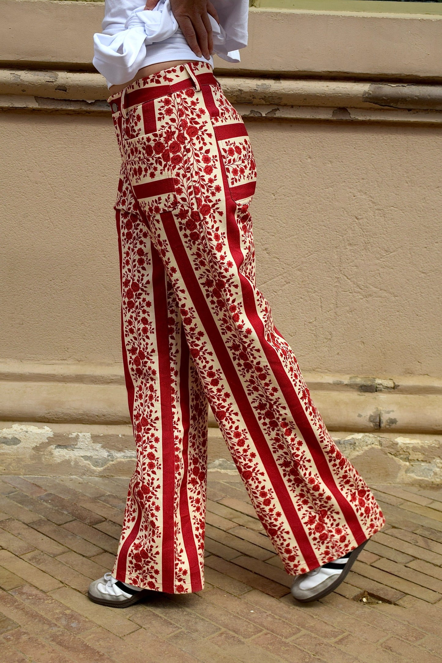 Jeans Valeria Flores Rojo