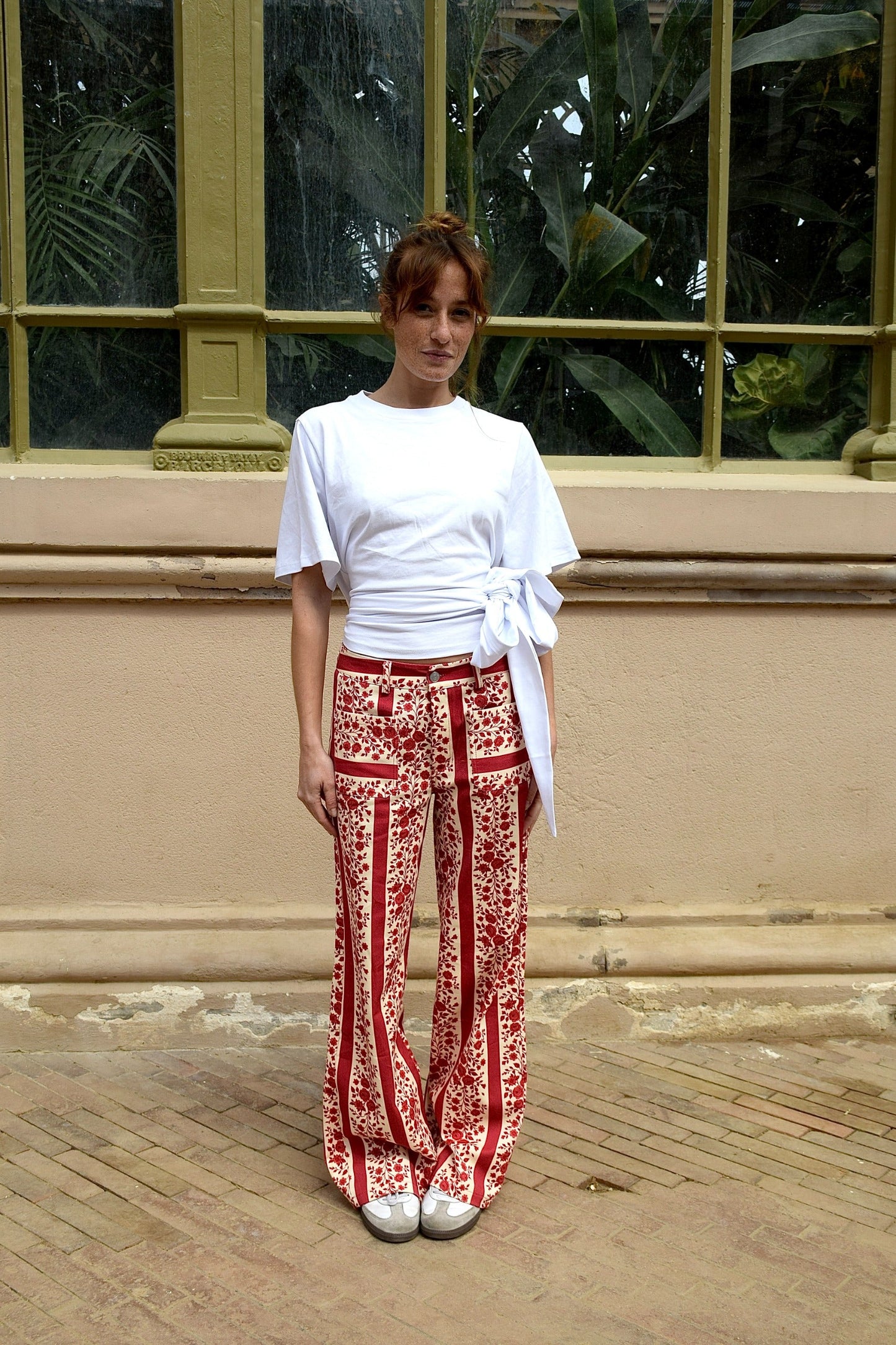 Jeans Valeria Flores Rojo